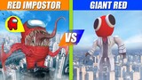 Red Impostor (Among Us) vs Giant Red (Rainbow Friends)| SPORE