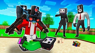 JJ ATTACKED MIKEY? SPEAKER DAD and TV WOMAN save the MIKEY TV MAN in Minecraft - Maizen