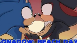 【英配/熟肉】黑青在海滩同人漫配Sonadow: Beach Day(comic dub)