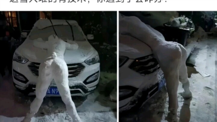 Apa yang pengen kamu lakukan pas lihat tumpukan manusia salju ini?