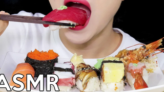 ASMR SUSHI * BIG BITES * เสียงการกินซูชิที่แท้จริง