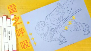 【绘画过程】铅笔画了一只善逸--鬼灭之刃系列之我妻善逸