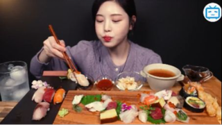 Sushi & Sashimi Mukbang Asmr #amthuc