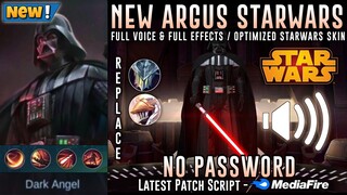 New Argus Starwars Skin Script No Password | Optimized | Full Sound & Full Effects | Mobile Legends
