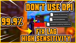 Fix Lag High Sensitivity Without Changing dpi For Free Fire and Free Fire Max Lag Fix 60fps