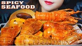 ASMR SPICY SEAFOOD (SLIPPER LOBSTER , BLUE LOBSTER , MANTIS SHRIMP , MELO MELO SNAIL) LINH-ASMR 먹방