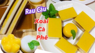 Thạch Rau Câu- Rau Câu Trái Cây Xoài, Cà Phê, Thơm ngon Đẹp Mắt- không bị tách lớp/Mango Jelly