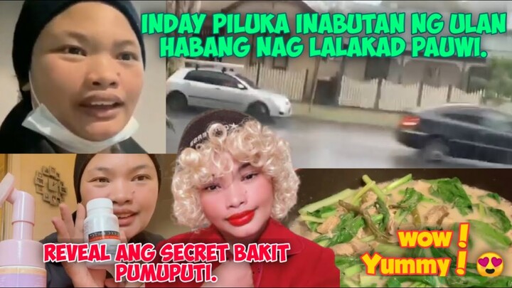 Inday piluka inabutan ng ulan,nag shopping, luto ng dinner at Reveal ang sikrito kung bakit ￼pumuti