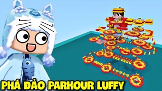 MEOWPEO THỬ THÁCH PHÁ ĐẢO LUFFY MŨ RƠM TRONG PARKOUR MINI WORLD MINI GAME