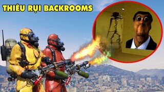 GTA 5 Đốt Cháy Căn Phòng Ma Ám Cùng Những Thực Thể Quái Vật OBUNGA Và SMILERS Trong THE BACKROOMS !