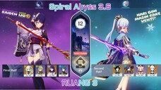 [Spiral Abyss] 3.6 : Ruang 3 : Raiden Hyperbloom & Ayaka | Genshin Impact