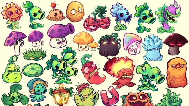 PVZ1 Chibi Remake x PVZ2 Plant Remakes/Plant Personification