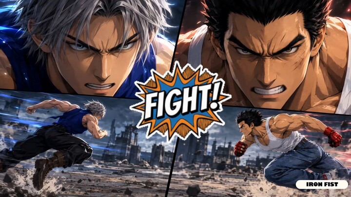 A scene from the Tekken movie Lee vs Kazuya from Tekken 1