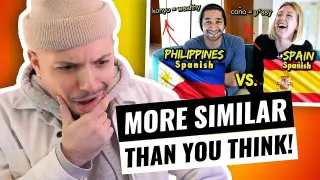 🤓 FILIPINO vs SPANISH Language Similarities w/ Wil Dasovich | Unexpected Words! HONEST REACTION