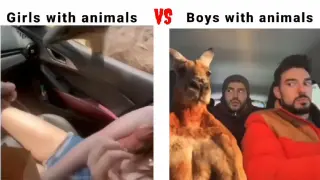 Girls With Animals VS Boys With Animals
