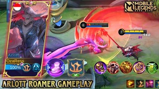 ARLOTT ROAMER FULL BUILD TANK GAMEPLAY - MOBILE LEGENDS BANG BANG