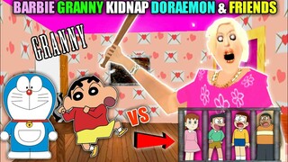 BARBIE GRANNY KIDNAP DORAEMON NOBITA GIAN AND FRIENDS | Granny Door Escape | Doraemon VS Granny