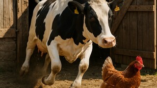 Ayam dan Sapi ini kabur dari tuannya karena tau akan dijadikan hidangan - ALUR CERITA FILM