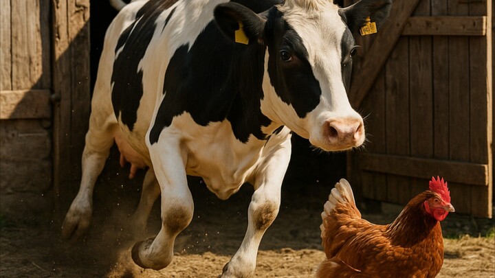 Ayam dan Sapi ini kabur dari tuannya karena tau akan dijadikan hidangan - ALUR CERITA FILM
