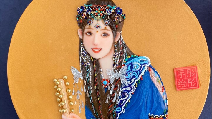 Buttercream Relief Hand-Painted Cake #EthnicStyle