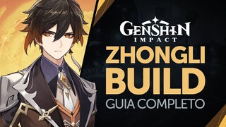 ZHONGLI SUP/DPS - Build de Super Meteoro e Escudo | Genshin Impact