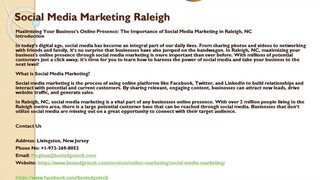 Social Media Marketing Raleigh