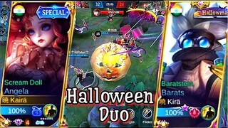 ANGELA X BARATS HALLOWEEN DUO are the SCARIEST! 😱Halloween map and skin!👻🎃 Scream Doll Gameplay💀🦇🕸️