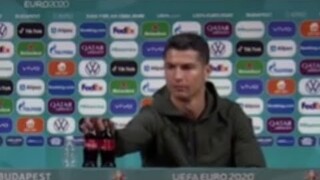 Ronaldo takes away the Coco Cola