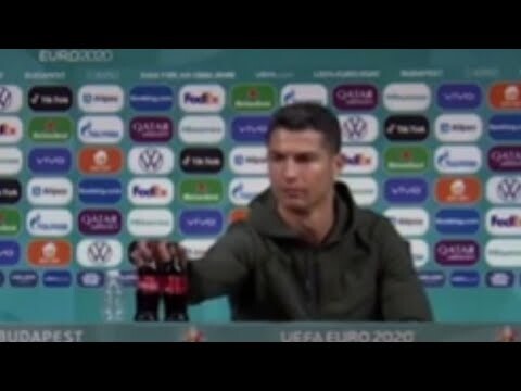 Ronaldo takes away the Coco Cola