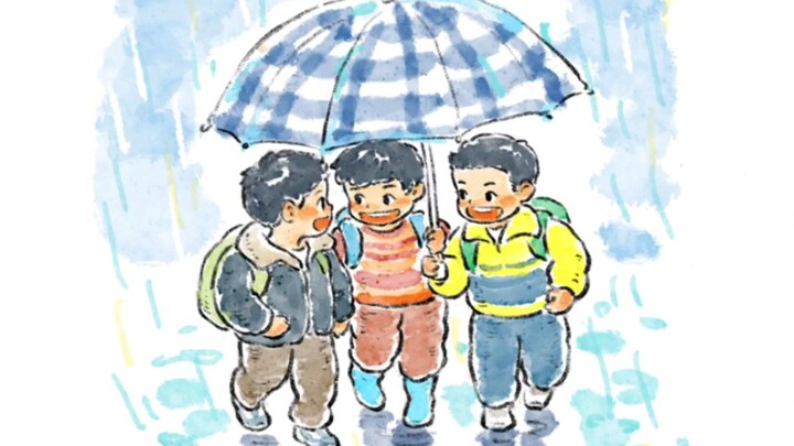 或许拥挤，伞下藏不住的是欢声笑语。