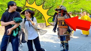 #57 SAMURAI Mannequin Prank in Kyoto Japan | Shogun Statue prank & Best Reactions at Kiyomizu Temple