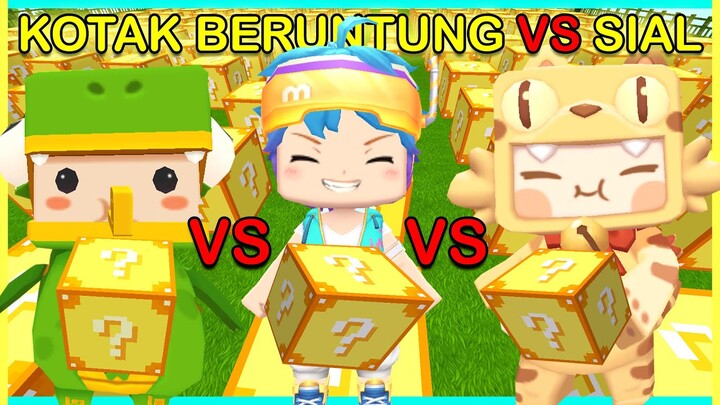ZEDDAX VS ENCES VS PETREK!! PILIH KOTAK BERUNTUNG VS SIAL!! (Lucky Block Mini World Indonesia)