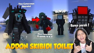 UPDATE BARU MOD SKIBIDI TOILET MINECRAFT ! Ada Upgraded Titan Cameraman Dan Ninja Cameraman Plunger