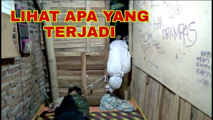prank pocong ke temen yang lagi tidur || malah di prank balik kesurupan