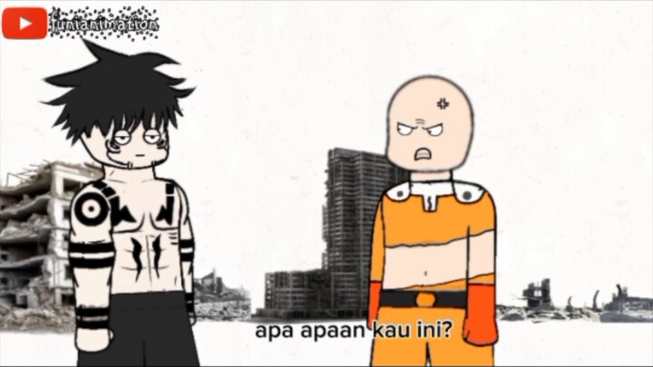 ketika Saitama ketemu sukuna(animasilucu)