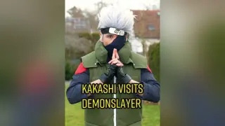 Kakashi visits Demonslayer anime naruto kakashi demonslayer tanjiro giyuu manga fy