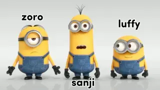 trio zoro, sanji and luffy cutie