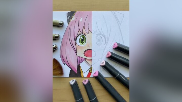 Arteza are not as expensive as Copic anya spyxfamily anime manga animeart drawing viral fyp fy fory