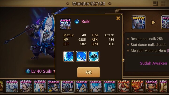 Skill Onimusha ( Suiki ) Element Water - Summonerwars