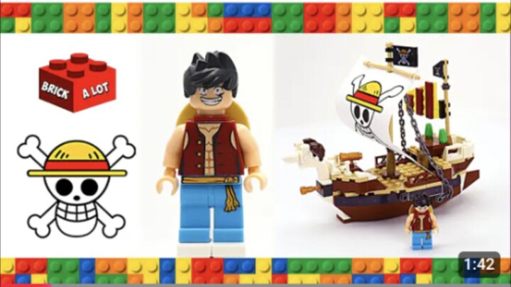 Lego One Piece Luffy's Going Merry Pirate Ship Unofficial Set - Speed Build
