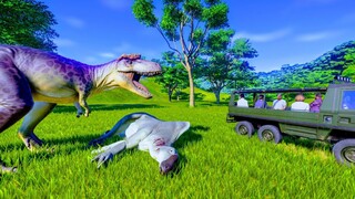 Driving With Albertosaurus & Euplocepahlus & Ourannosaurus - Jurassic World Evolution