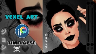 VEXEL ART USING IBISPAINTX [TIMELAPSE] | HALLOWEEN EDITION