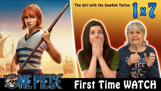 GUM GUM!!! 😭😱One Piece 1x7 REACTION!! The Girl with the Sawfish Tattoo