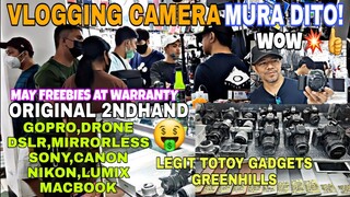 PRESYO ng secondhand CAMERA VLOGGING MURA DITO! GOPRO DSLR MIRRORLESS,legit TOTOY GADGETS GREENHILLS