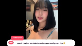 cewek tanktop putih joget viral🤤