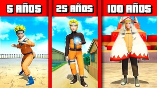 SOBREVIVÍ 100 AÑOS COMO NARUTO en GTA 5!! (Naruto mod)