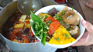 Đậm Đà Hương Vị Bún Riêu Cua Giò Heo Nhà Nấu | MTQH