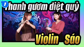 Thanh gươm diệt quỷ|[Violin & Sáo]Lắp ráp-Gurenge|Hoa sen đỏ nở rộ từ nụ hoa_1