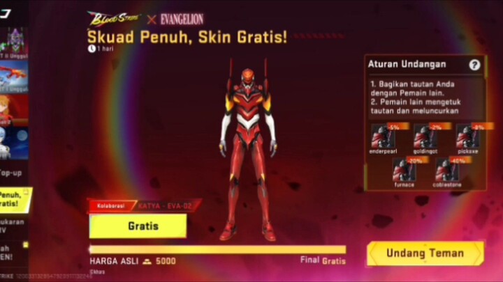 Review Skin Katya X Evanglion - Blood Strike Gameplay