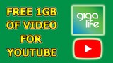 FREE 1GB OF VIDEO FOR YOUTUBE USING GIGALIFE APP
